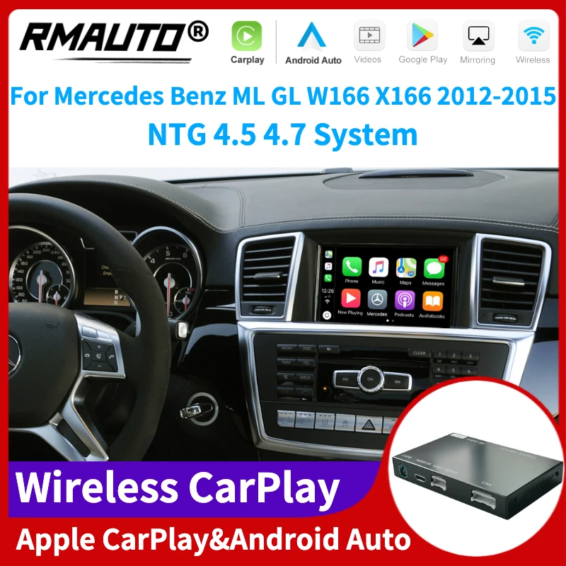RMAUTO Wireless Apple CarPlay NTG 4.5 4.7 for Mercedes Benz ML GL W166 X166 2012-2015 Android Auto Mirror Link AirPlay Car Play
RMAUTO Wireless Apple CarPlay NTG 4.5 4.7 for Mercedes Benz ML GL W166 X166 2012-2015 Android Auto Mirror Link AirPlay Car Play