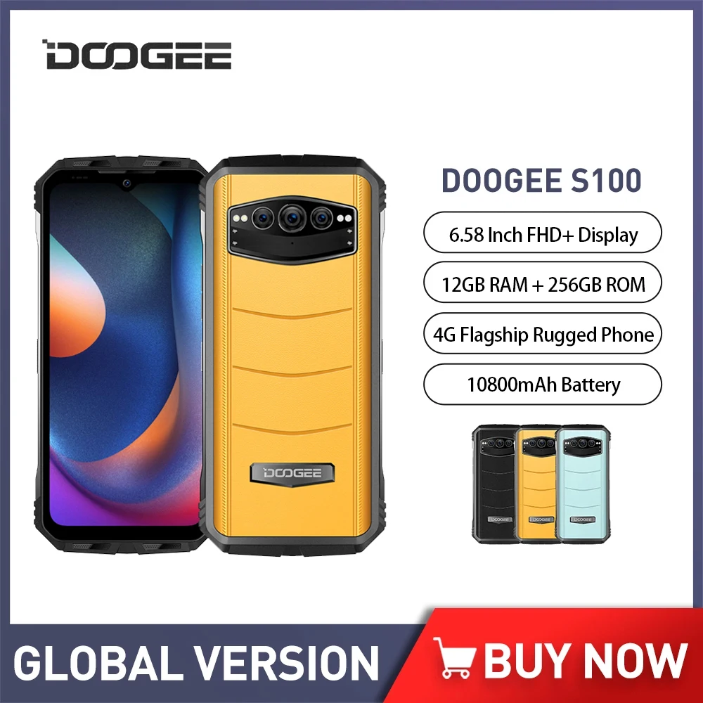 DOOGEE S100 12 Гб + 256 ГБ прочный смартфон Android 12 108MP камера 10800 мАч 6,58 дюйма 120 Гц Helio G99 мобильный телефон 66 Вт Быстрая зарядка
DOOGEE S100 12 Гб + 256 ГБ прочный смартфон Android 12 108MP камера 10800 мАч 6,58 дюйма 120 Гц Helio G99 мобильный телефон 66 Вт Быстрая зарядка