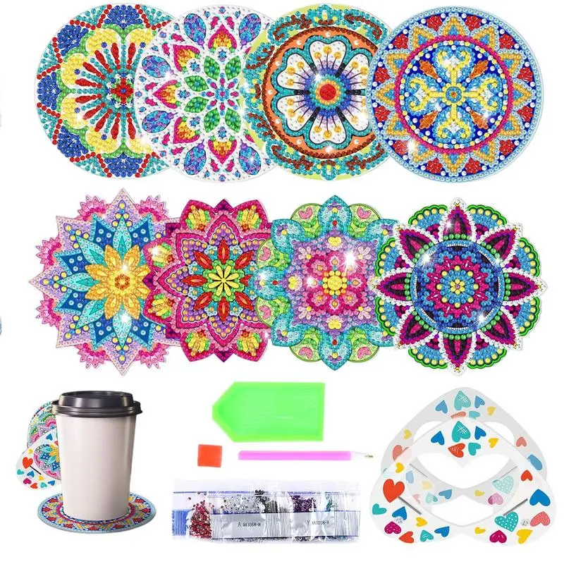 Coasters Kit Diy 8Pcs Diy Coaster With Holder Mandala Coasters Diamond Art Crafts For Adults
Coasters Kit Diy 8Pcs Diy Coaster With Holder Mandala Coasters Diamond Art Crafts For Adults