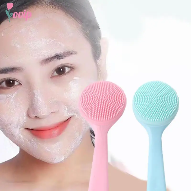 Double Sided Silicone Facial Cleanser Face Brush Soft Hair Face Massage Wash Brush Blackhead Remover Portable Skin Care Tool
Double Sided Silicone Facial Cleanser Face Brush Soft Hair Face Massage Wash Brush Blackhead Remover Portable Skin Care Tool