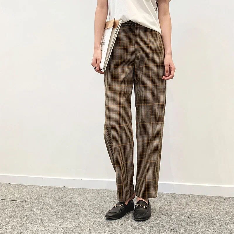 Women Casual Plaid Tapered Pants High Waist Zipper Fly 2023 New Fashion Early Autumn Lady Vintage Fashion Long Trousers
Women Casual Plaid Tapered Pants High Waist Zipper Fly 2023 New Fashion Early Autumn Lady Vintage Fashion Long Trousers