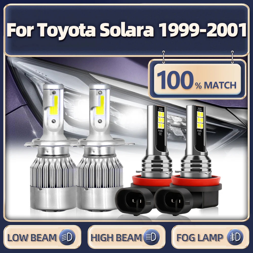 H4 LED Headlight Bulbs 240W 40000LM Super Bright High Low Beam Car Fog Lights 12V 6000K For Toyota Solara 1999 2000 2001
H4 LED Headlight Bulbs 240W 40000LM Super Bright High Low Beam Car Fog Lights 12V 6000K For Toyota Solara 1999 2000 2001