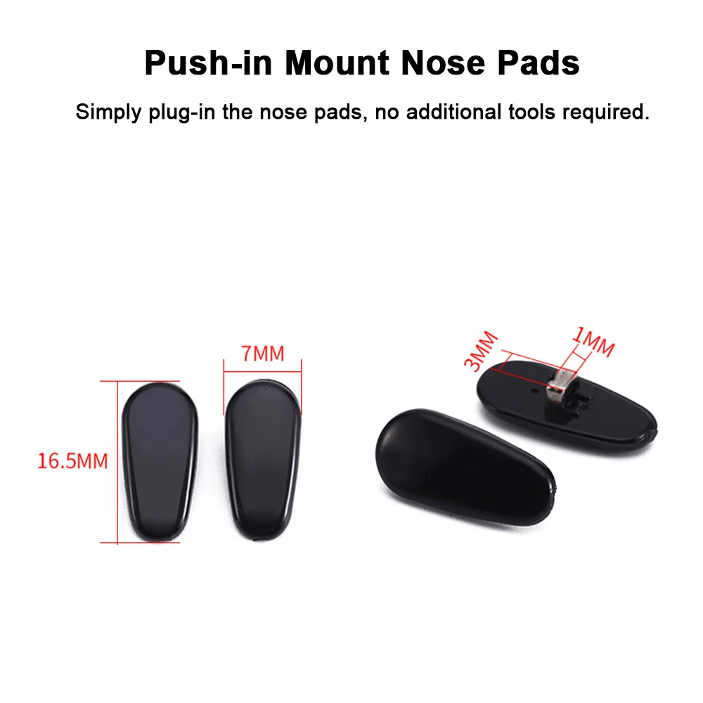 

Wholesale Black Replacement Nose Pads Pieces for Ray-Ban RB8415 Clip-ON Mount Type Sunglasses Eyeglass, Soft Nose Guard