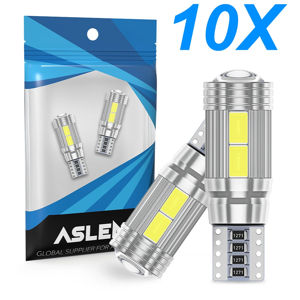 10PCS T10 W5W 194 LED Bulb For Car LED Signal Light Canbus Free Error 5630 SMD Chips 6500K 12V White Auto Wedge Side Trunk Lamps
10PCS T10 W5W 194 LED Bulb For Car LED Signal Light Canbus Free Error 5630 SMD Chips 6500K 12V White Auto Wedge Side Trunk Lamps