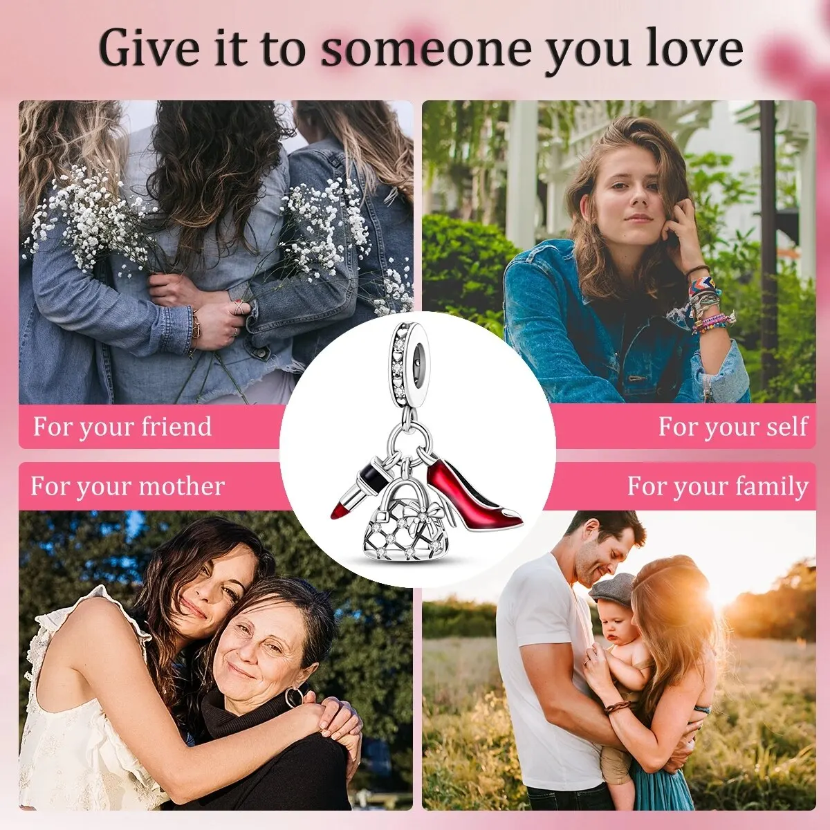 MULA 1PC Silver Plated Dangle Charms Lipstick Plane Insect Pendants Fit Original Bracelet Beads DIY Fashion Jewelry MULA 1PC Silver Plated Dangle Charms Lipstick Plane Insect Pendants Fit Original Bracelet Beads DIY Fashion Jewelry