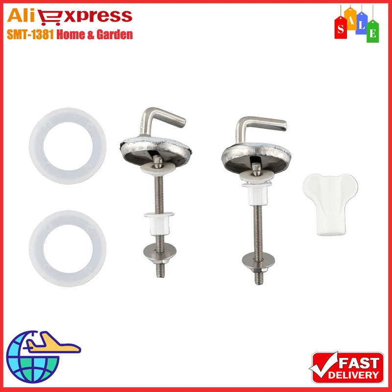 2 Pcs Toilet Cover Hinges Toilet Seat Fix Fitting Stainless Steel Back-To Wall Replacement Hinges Mounting Fittings Replacement
2 Pcs Toilet Cover Hinges Toilet Seat Fix Fitting Stainless Steel Back-To Wall Replacement Hinges Mounting Fittings Replacement