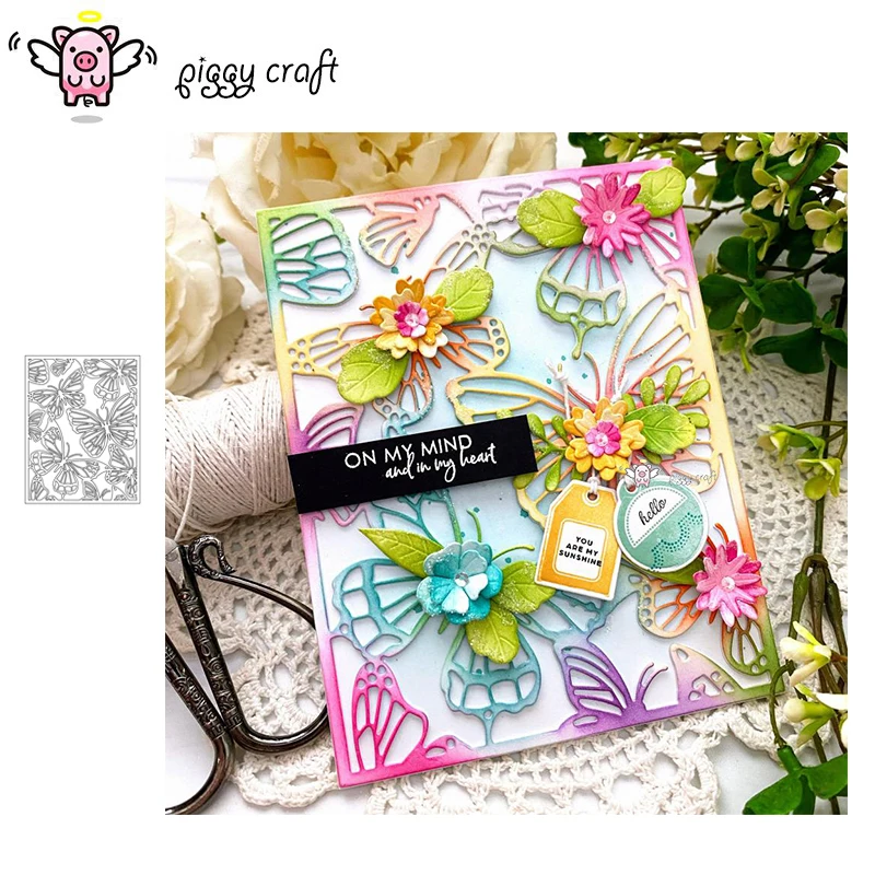 Piggy Craft metal cutting dies cut die mold Butterfly Rectangle Frame Scrapbook paper craft knife mould blade punch stencils die
Piggy Craft metal cutting dies cut die mold Butterfly Rectangle Frame Scrapbook paper craft knife mould blade punch stencils die