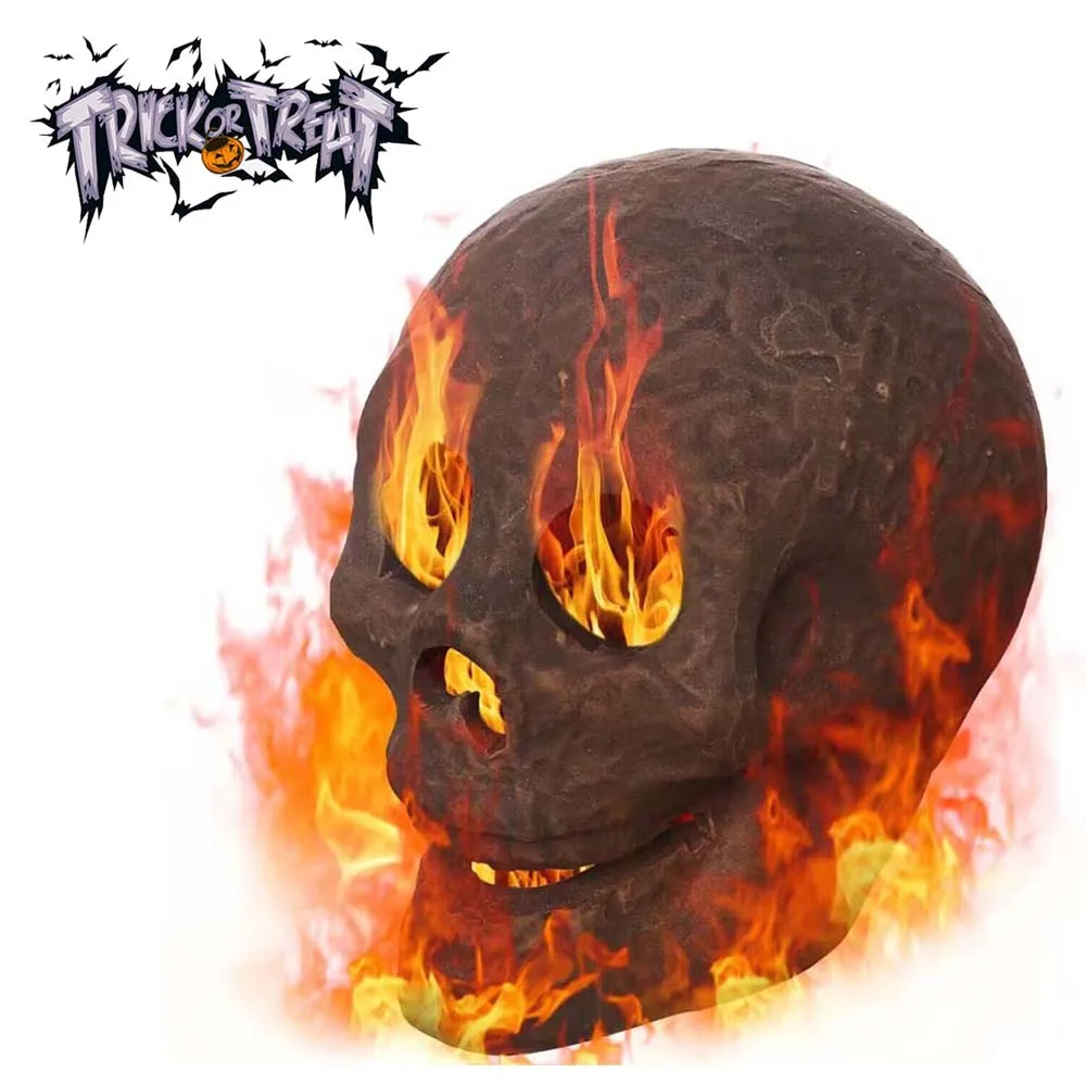 Halloween Horror Ceramic Ornaments Simulation Fire Skeleton Head Barbecue Party Spooky Festival Fireplace Decoration Props
Halloween Horror Ceramic Ornaments Simulation Fire Skeleton Head Barbecue Party Spooky Festival Fireplace Decoration Props