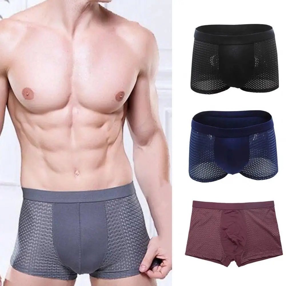 Men Boxers Solid Color Hollow Out Breathable Anti-septic Male Briefs for Sleeping
Men Boxers Solid Color Hollow Out Breathable Anti-septic Male Briefs for Sleeping