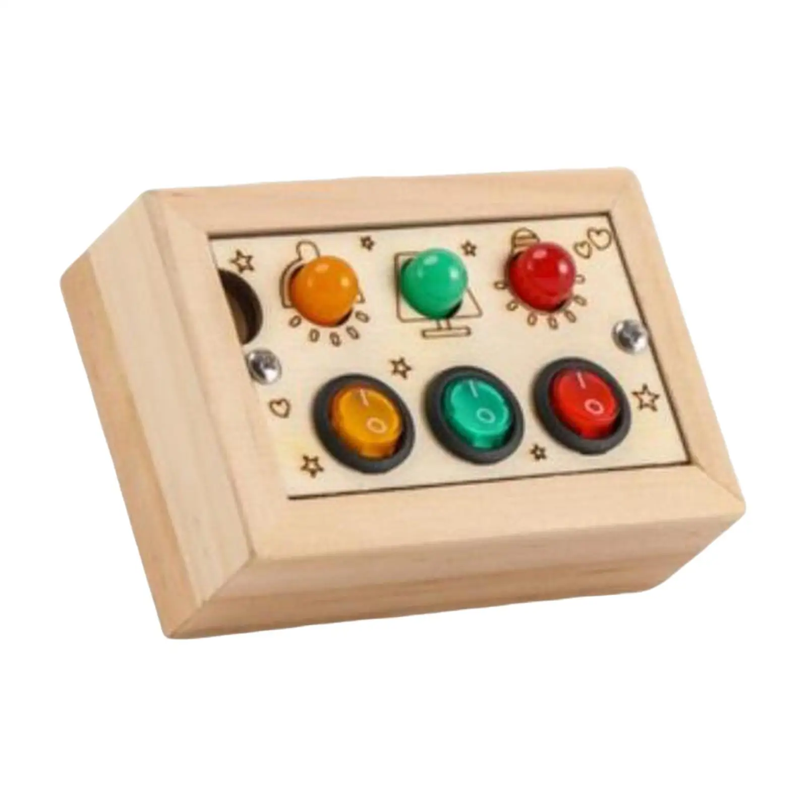 Button Busy Board Teaching Props Learning Wood Control Panel Sensory Toy for Wooden Toy Travel Car Toy Preschool Birthday Gifts
Button Busy Board Teaching Props Learning Wood Control Panel Sensory Toy for Wooden Toy Travel Car Toy Preschool Birthday Gifts