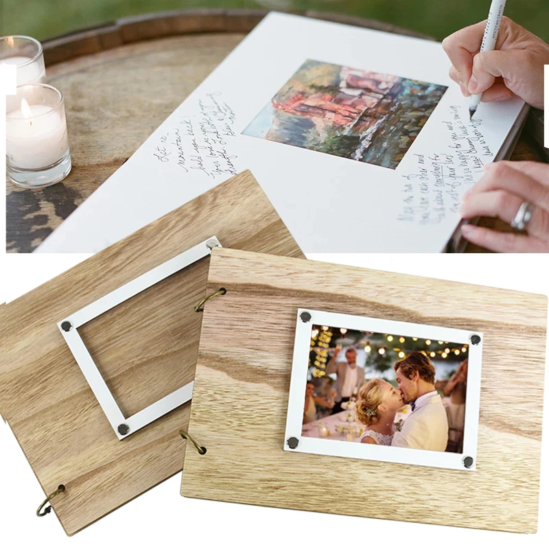 30Pages Wooden Wedding Guest Book Personalized Couple's Photo Sign-in Book For Rustic Wedding Memorial Photo Album Party Favors
30Pages Wooden Wedding Guest Book Personalized Couple's Photo Sign-in Book For Rustic Wedding Memorial Photo Album Party Favors