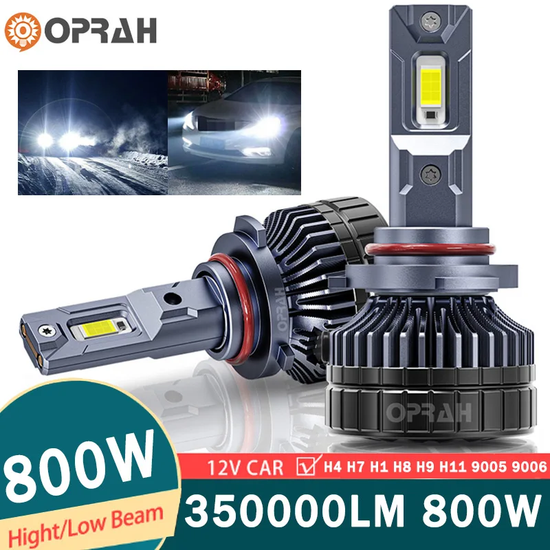 

H4 LED Headlights 350000LM 800W 3570 CSP High Low Beam S80 H7 H3 H1 H8 H9 H11 9005 9006 Canbus Car LED Fog Lamp White 12V 6000K