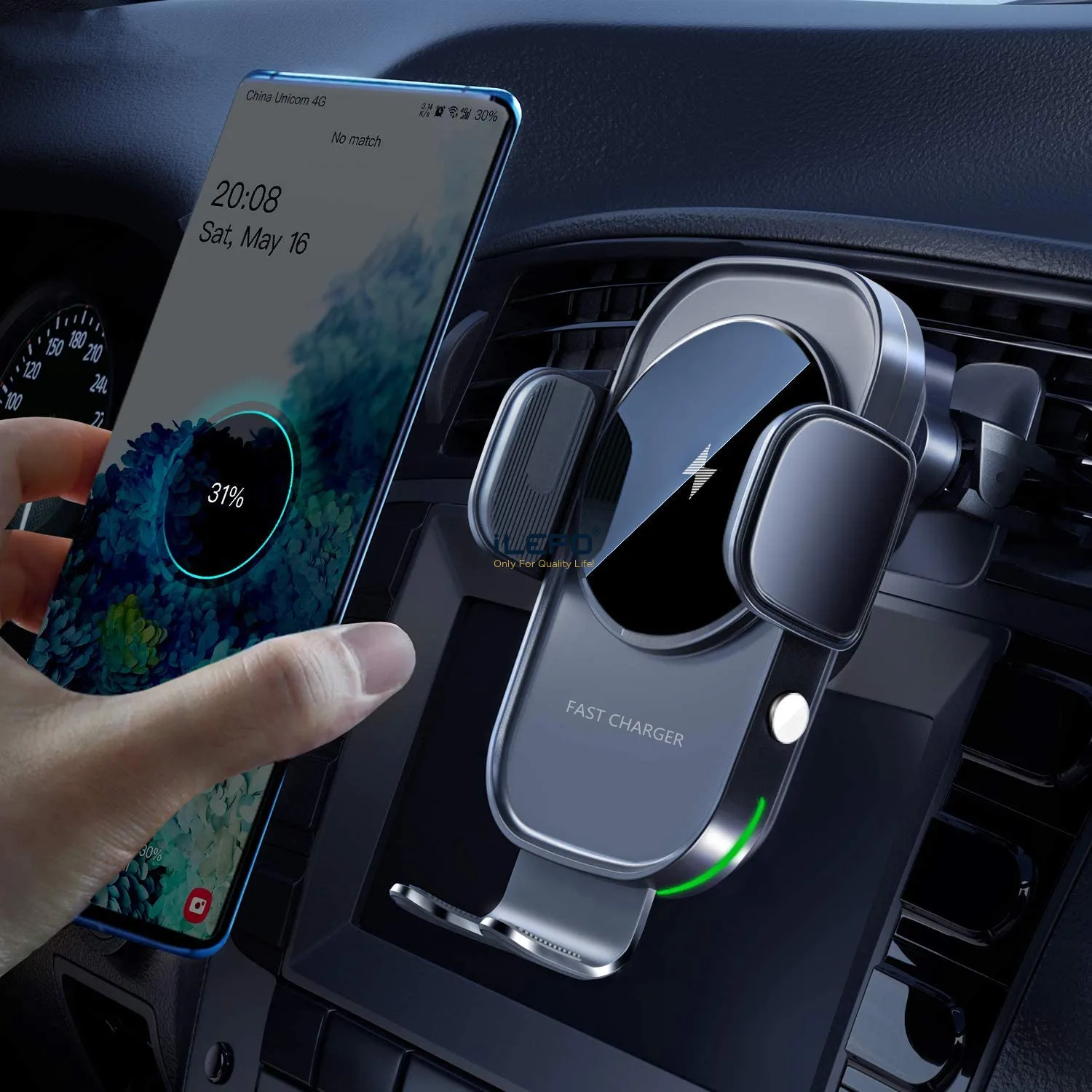 iLEPO 15W Car Wireless Charger Infrared Sensor Wireless Charger in Car Air Vent Mount Holder Wireless Charging Phone Charger
iLEPO 15W Car Wireless Charger Infrared Sensor Wireless Charger in Car Air Vent Mount Holder Wireless Charging Phone Charger
