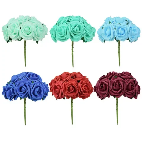 25pcs/Lot 7cm Artificial PE Foam Rose Flowers Bride Bouquet DIY Flower Ball Wreath For Wedding Car Home Party Scrapbook Decor
25pcs/Lot 7cm Artificial PE Foam Rose Flowers Bride Bouquet DIY Flower Ball Wreath For Wedding Car Home Party Scrapbook Decor