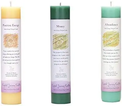 Charged Herbal Magic Pillar Candle with Inspirational Labels - Wealth and Health Bundle of 3(Positive Energy, Money, Abundance)
Charged Herbal Magic Pillar Candle with Inspirational Labels - Wealth and Health Bundle of 3(Positive Energy, Money, Abundance)