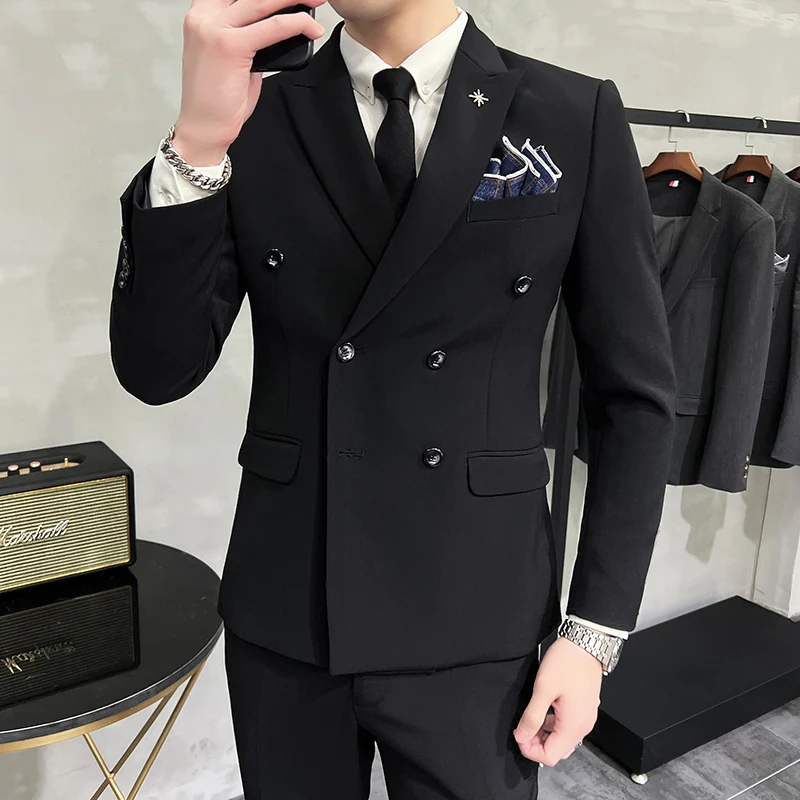 High-end men's (suit + vest + trousers) 2023new boutique suit Korean version of Slim business wedding dress three sets
High-end men's (suit + vest + trousers) 2023new boutique suit Korean version of Slim business wedding dress three sets