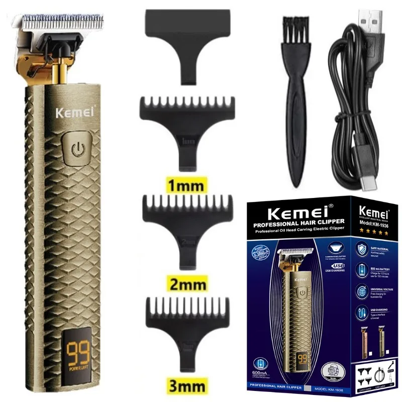 Kemei 1936 metal shell beard hair clipper for men rechargeable electric hair trimmer barber hair cutting machine lithium battery
Kemei 1936 metal shell beard hair clipper for men rechargeable electric hair trimmer barber hair cutting machine lithium battery