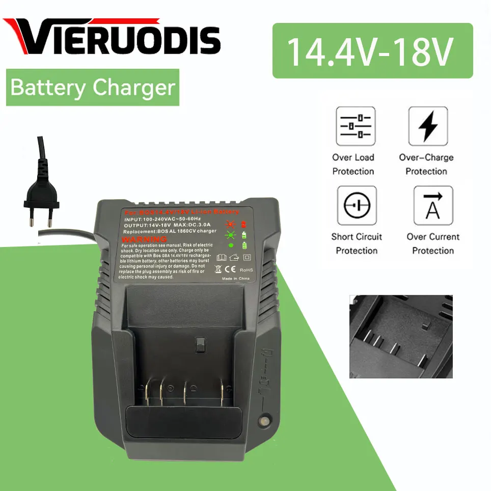 Tools Battery Charger For Bosch 14.4V 18V Replacement Battery BAT609 BAT609G BAT618 BAT618GAL1814CV AL1860CV BAT607G
Tools Battery Charger For Bosch 14.4V 18V Replacement Battery BAT609 BAT609G BAT618 BAT618GAL1814CV AL1860CV BAT607G