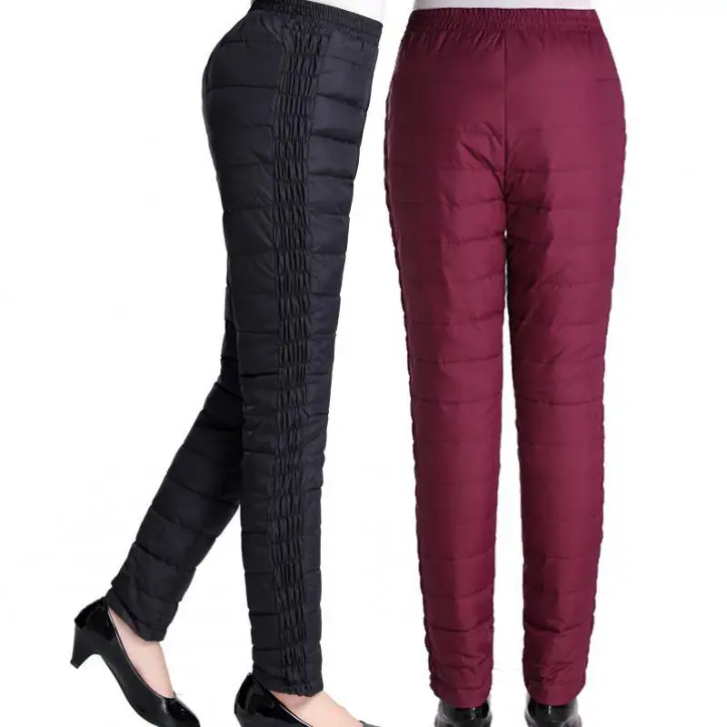 Woman Autumn Hot Sale Solid Elastic Waist High Full Length Straight Thick 95% Down Pants Female Winter Thick Warm Down Trousers
Woman Autumn Hot Sale Solid Elastic Waist High Full Length Straight Thick 95% Down Pants Female Winter Thick Warm Down Trousers