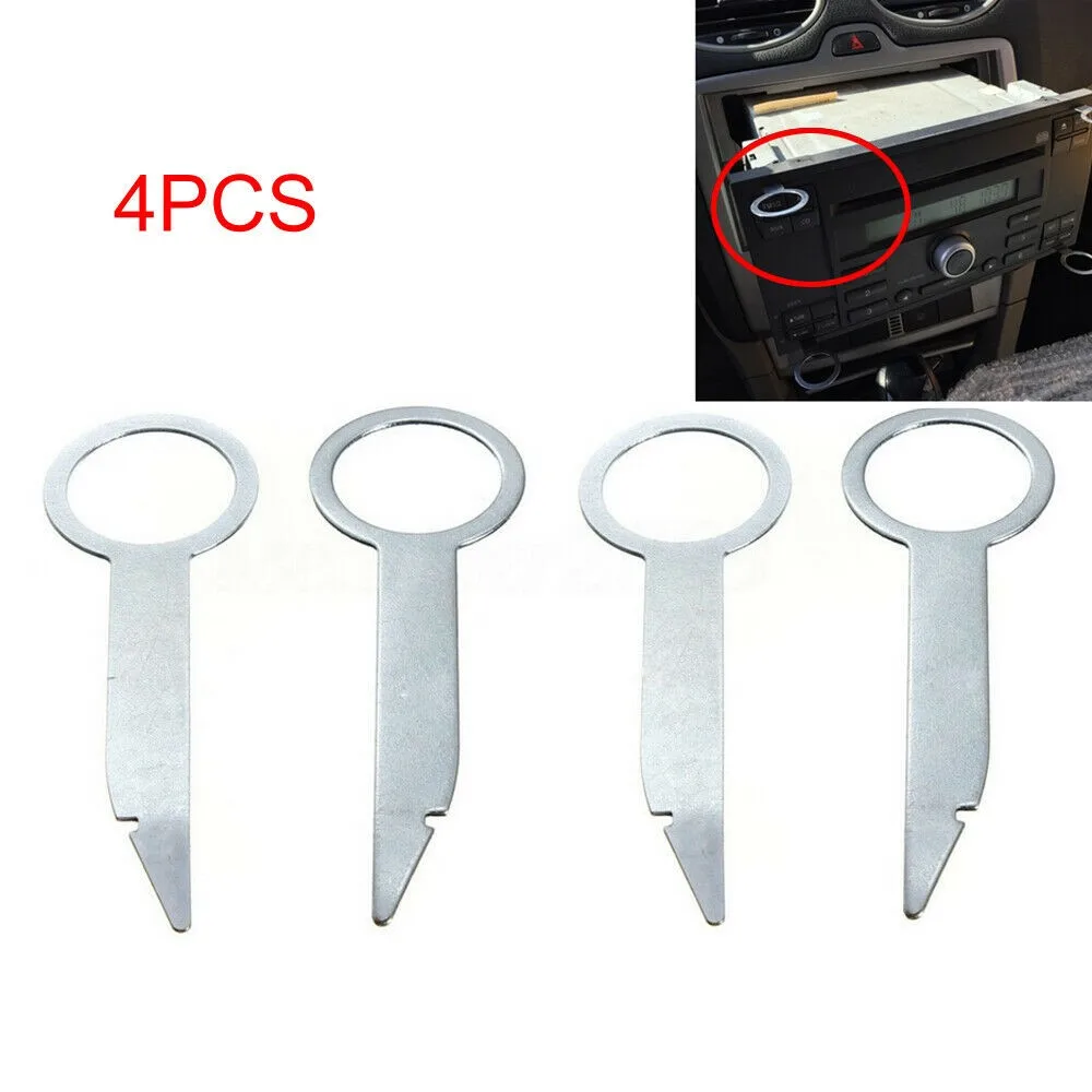 

4Pcs Radio Stereo Removal Release Tool Keys For Ford A4 Car PC Laptops Or DVD Players Repair Tools Car Styling