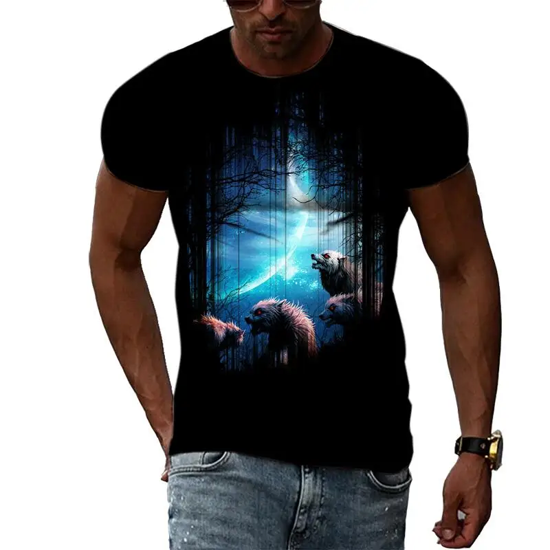 Summer Thin Popularity Wolf Men's and Women's T-Shirts Casual 3D Print Hip Hop Harajuku Personality Round Neck Tees Short Sleeve
Summer Thin Popularity Wolf Men's and Women's T-Shirts Casual 3D Print Hip Hop Harajuku Personality Round Neck Tees Short Sleeve