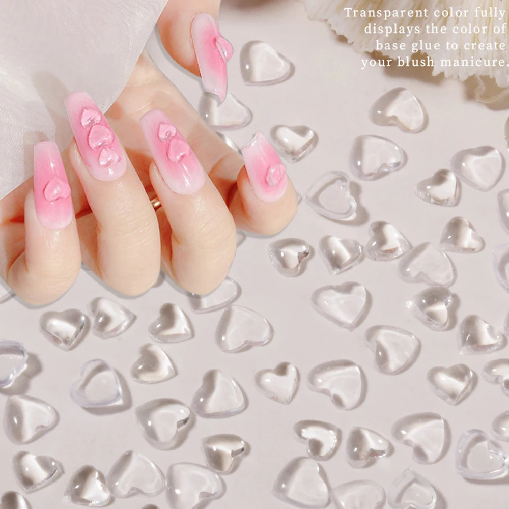 100PCS 3D Heart Nail Art Decals Charms for Nails, Clear 3D Acrylic Heart Nail Charms for Women DIY Manicures Salon Accessories
100PCS 3D Heart Nail Art Decals Charms for Nails, Clear 3D Acrylic Heart Nail Charms for Women DIY Manicures Salon Accessories