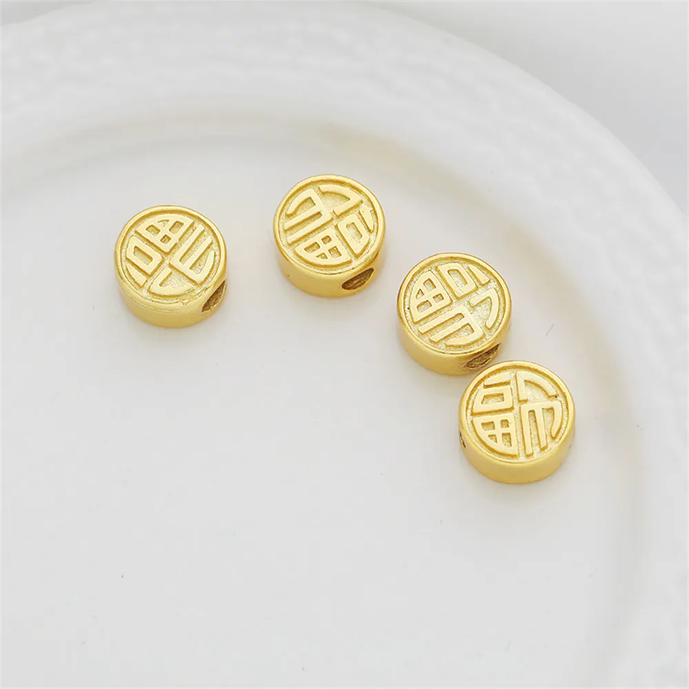 18k gold coated sandblasting gold matte round brand three-dimensional Fuzi 9mm chain diy antique jewelry accessories
18k gold coated sandblasting gold matte round brand three-dimensional Fuzi 9mm chain diy antique jewelry accessories
