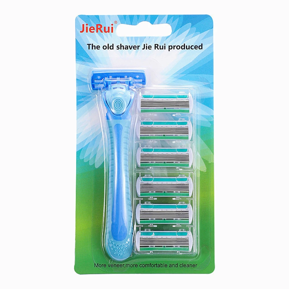 6 Layers 1 Razor Holder + 6pcs Shaving Machine Safety Razor Blades Manual Shaving Face Care Beard Hair Remover Face Beard Women
6 Layers 1 Razor Holder + 6pcs Shaving Machine Safety Razor Blades Manual Shaving Face Care Beard Hair Remover Face Beard Women