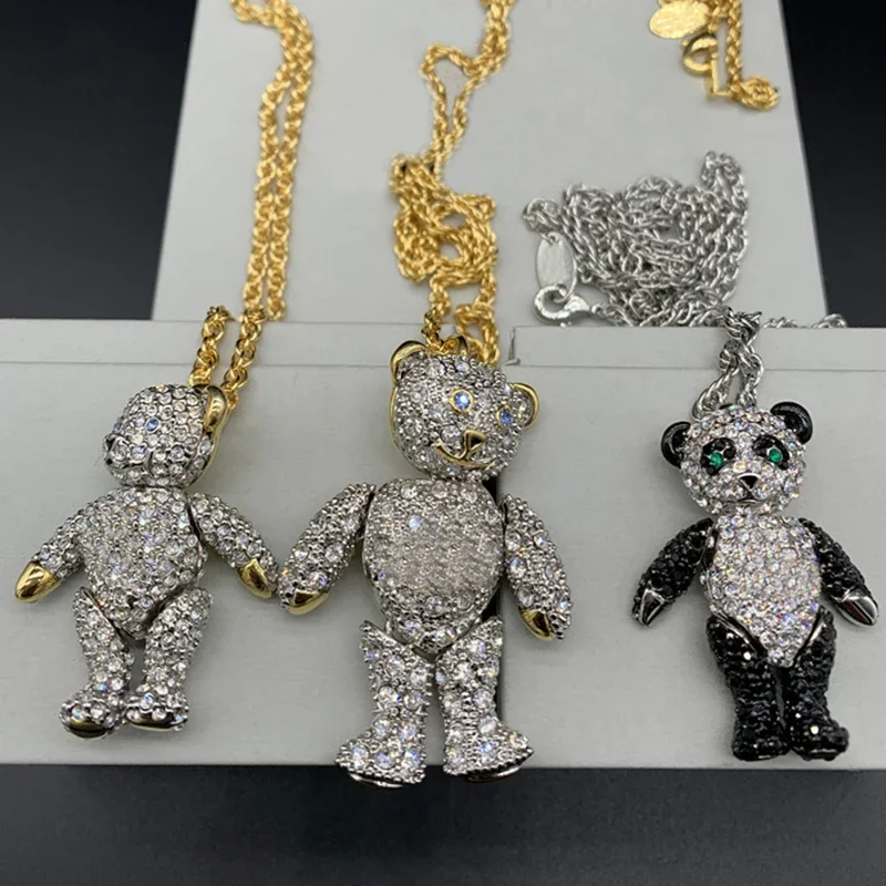 Full Diamond Shake Head Panda Bear Pendant Necklace for Men and Women 70cm Sweater Chain Necklace Jewelry Gift
Full Diamond Shake Head Panda Bear Pendant Necklace for Men and Women 70cm Sweater Chain Necklace Jewelry Gift
