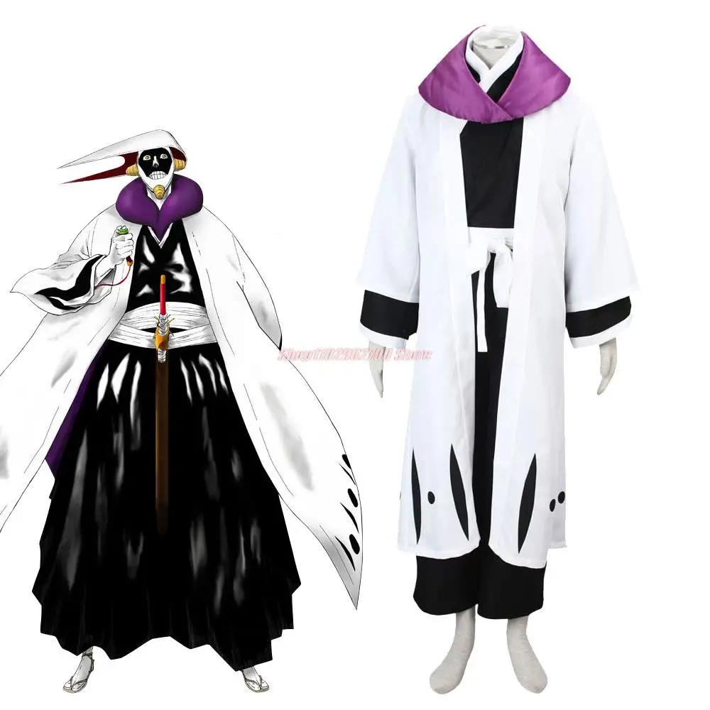 

Anime Bleach Cosplay Bleach 12th Division Captain Kurotsuchi Mayuri Costume Halloween Cosplay Party Costume For Women Men Kid