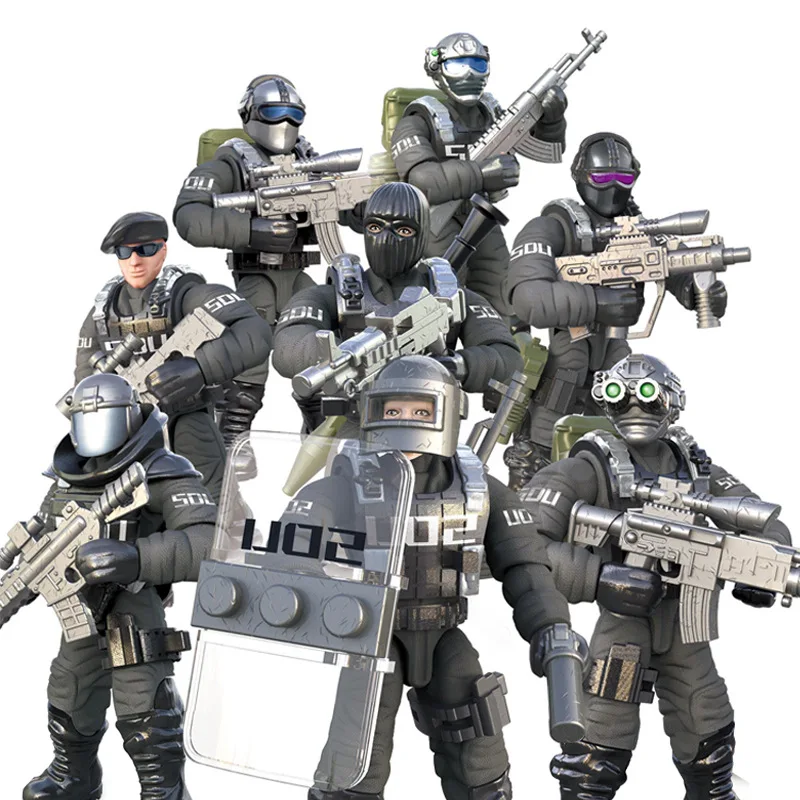 1:36 Modern Military Lightning Task Force Special Forces War Force Police Soldier Action Character Model Building Block Toys
1:36 Modern Military Lightning Task Force Special Forces War Force Police Soldier Action Character Model Building Block Toys