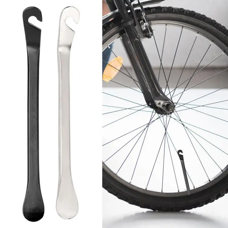 

Ergonomic Metal Bicycle Tyre Removal Spoon Insert The Bent End Of The Tire Lever Between The Tire And The Rim Bike Accessories