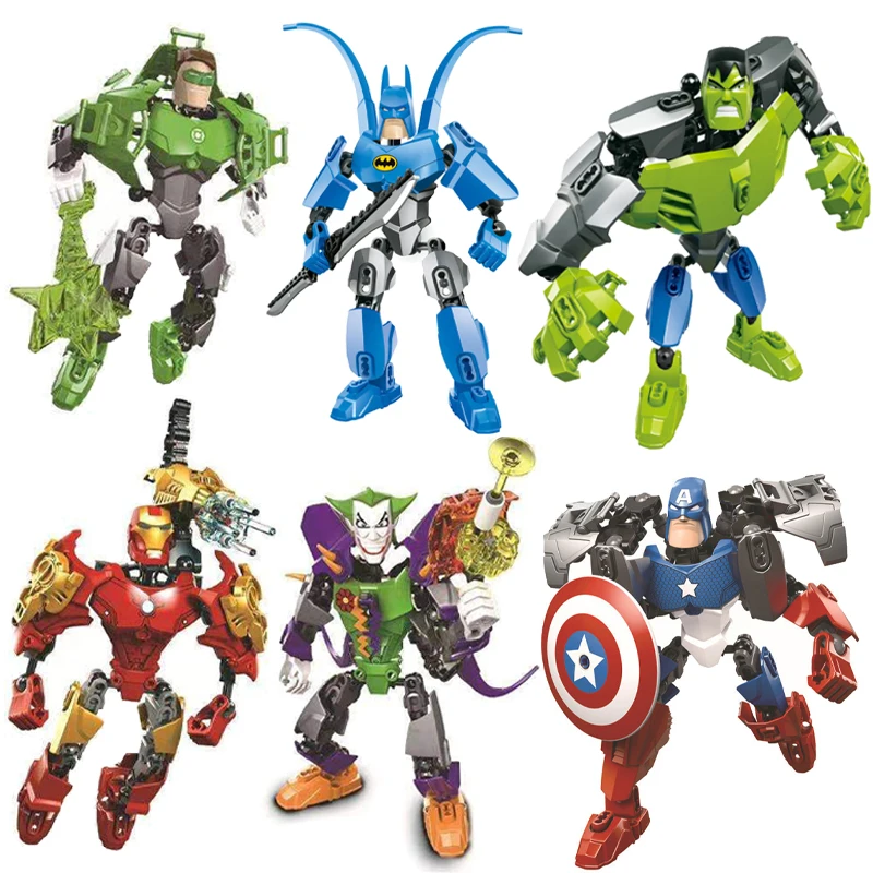 Avengers Superhero Iron Man The Joker Captain America Green Lantern Hulk Figures Building Blocks Classic Movie Model Bricks Toys
Avengers Superhero Iron Man The Joker Captain America Green Lantern Hulk Figures Building Blocks Classic Movie Model Bricks Toys