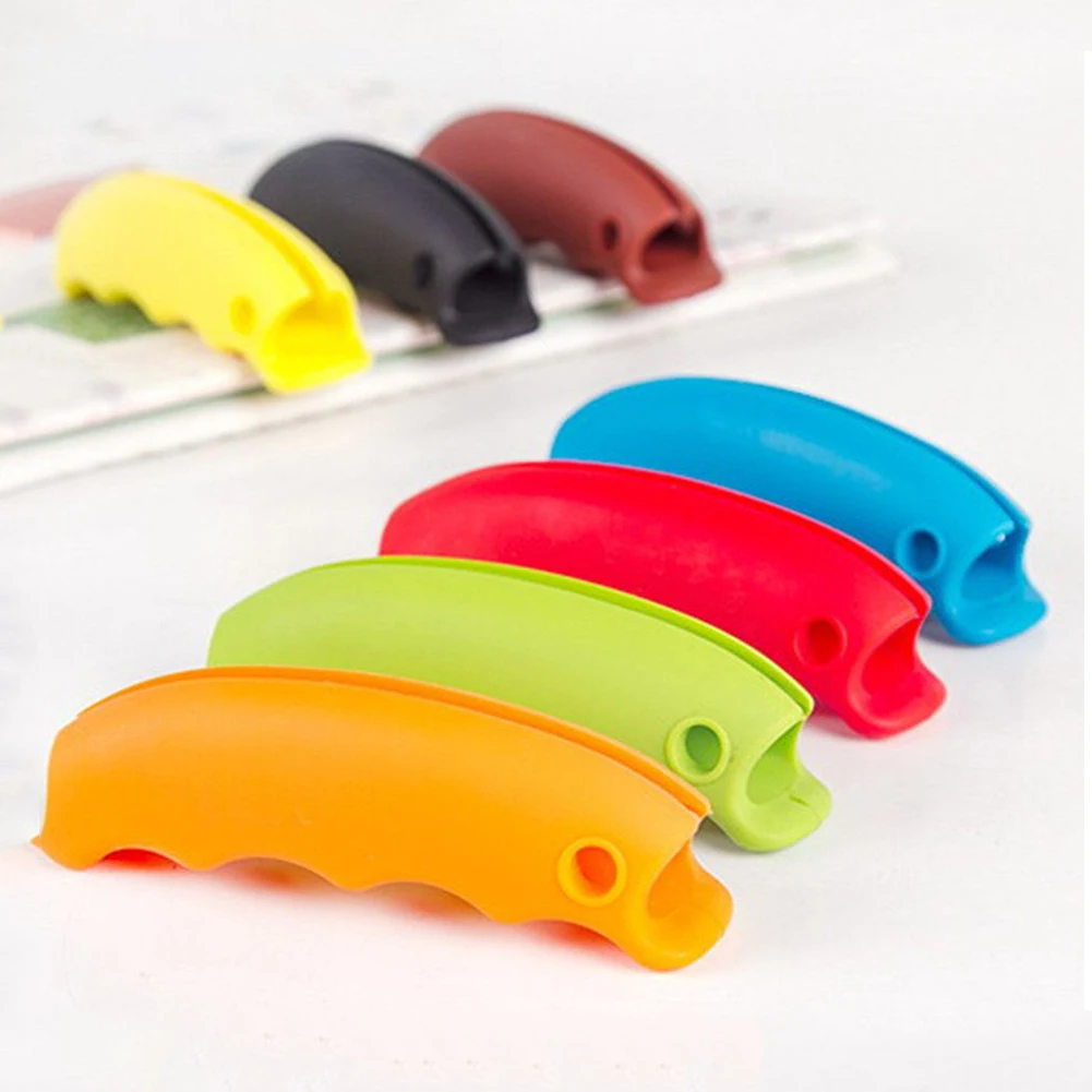 

1PC Convenient Bag Hanging Quality Mention Dish Carry Bags Kitchen Gadgets Silicone Candy Color Save Effort Grip Tools