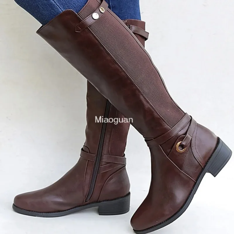 Women's Chunky Heel PU Leather Boots Long Booties Knee High Boots for Ladies Autumn Winter Gothic Shoes Slouchy Woman Wide Calf
Women's Chunky Heel PU Leather Boots Long Booties Knee High Boots for Ladies Autumn Winter Gothic Shoes Slouchy Woman Wide Calf