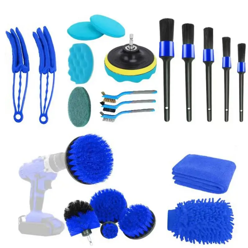 

22PCS Car Wash Brushes Set Car Cleaning Kit Scrubber Drill Detailing Brush Set Car Cleaning Supplies for Car Interior Exterior