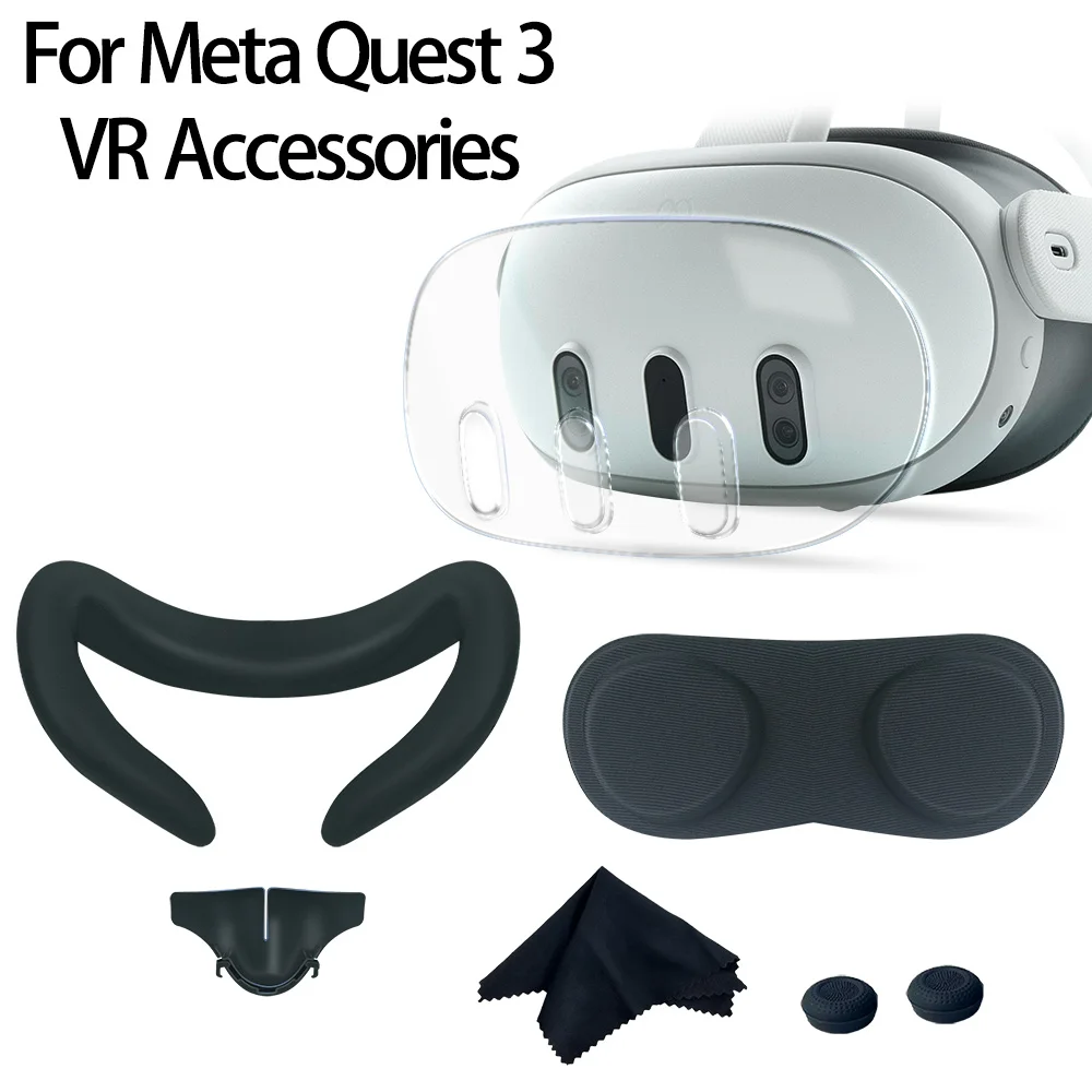 VR Accessories for Quest 3 Scratch Resistant Clear Front Case Face Cover Shade Nose Pad 7 pcs for Meta Quest 3 Case
VR Accessories for Quest 3 Scratch Resistant Clear Front Case Face Cover Shade Nose Pad 7 pcs for Meta Quest 3 Case
