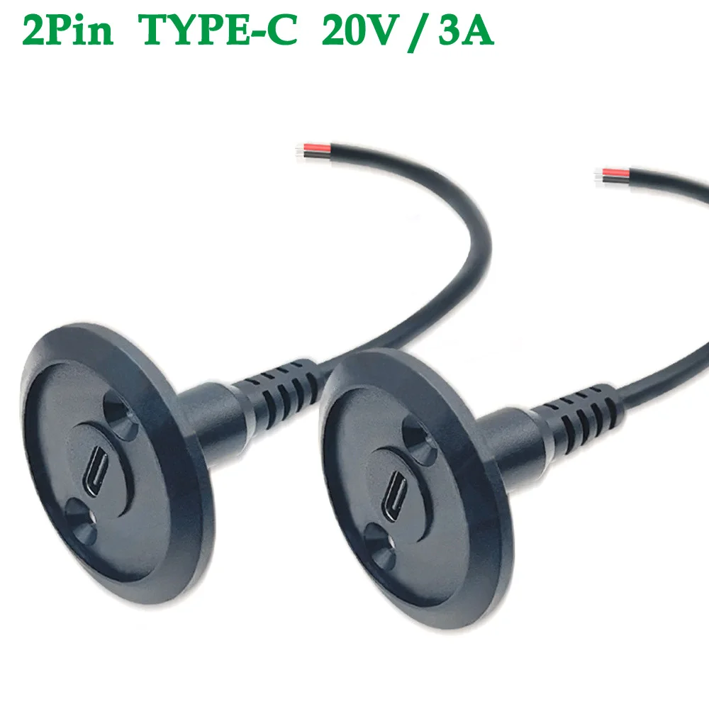 2Pin 20V 3A USB Female Connector Panel Mount Jack TYPE-C Charging Port of Solder Wire Type Socket With screw holes fixing Plate
2Pin 20V 3A USB Female Connector Panel Mount Jack TYPE-C Charging Port of Solder Wire Type Socket With screw holes fixing Plate
