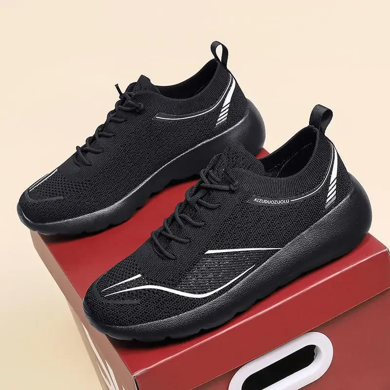 

Spring and Summer Tenis Shoes Breathable Hollow out Middle-Aged and Elderly Sports Leisure Walking Dad Running Shoes Skateboard