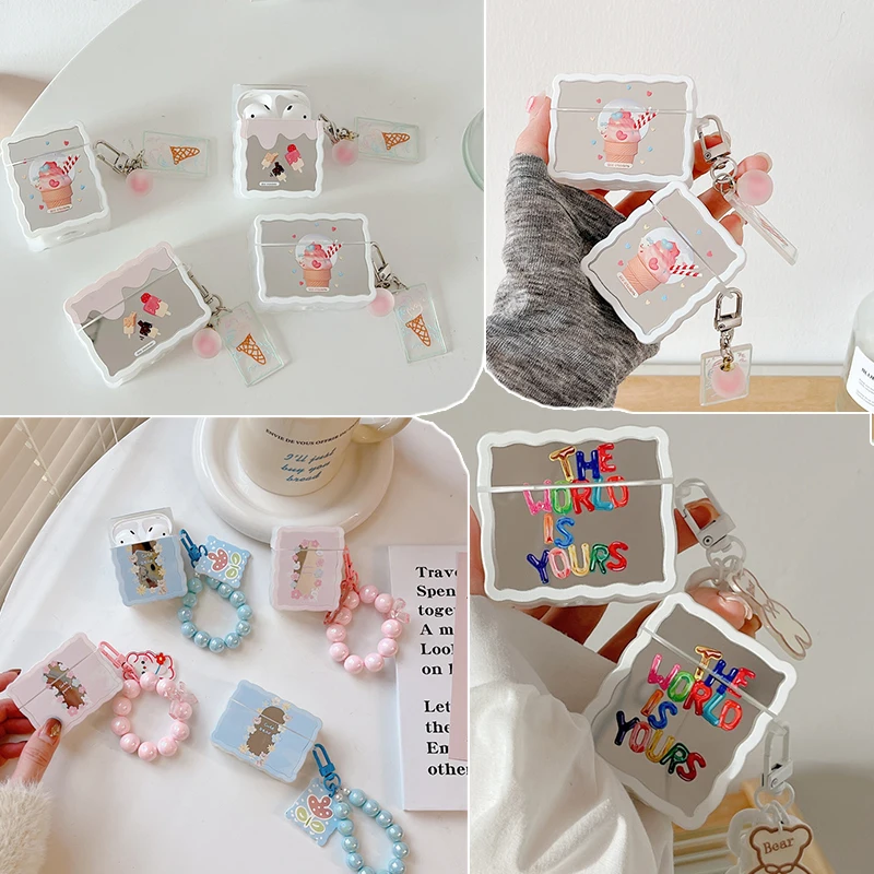 Fashion Cool Mirror Cover for Airpods Case Pro Case Protective Cover for Airpods Funda for AirPods 2 3 Case Charging Box Girl 
Fashion Cool Mirror Cover for Airpods Case Pro Case Protective Cover for Airpods Funda for AirPods 2 3 Case Charging Box Girl