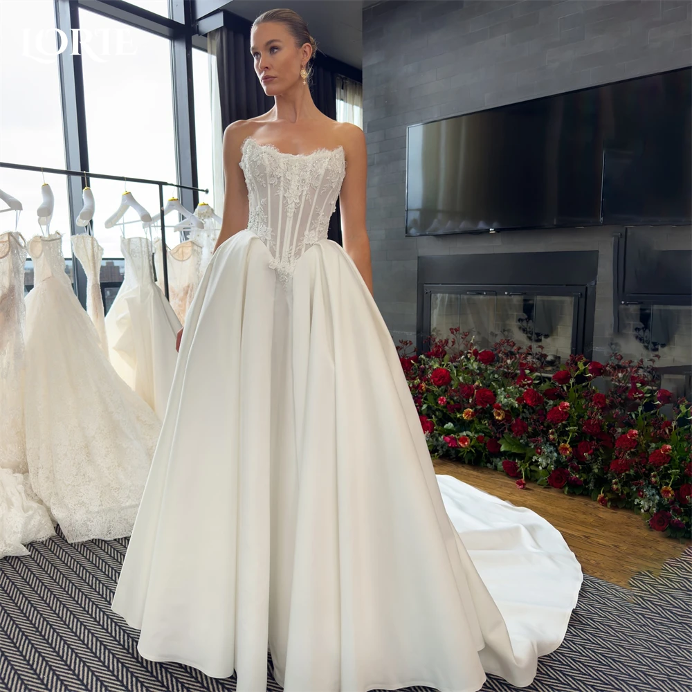 LORIE Vintage Lace Wedding Dresses Appliques A-Line Off Shoulder Backless Bridal Gowns For Bride Princess Square Collar Pure
LORIE Vintage Lace Wedding Dresses Appliques A-Line Off Shoulder Backless Bridal Gowns For Bride Princess Square Collar Pure