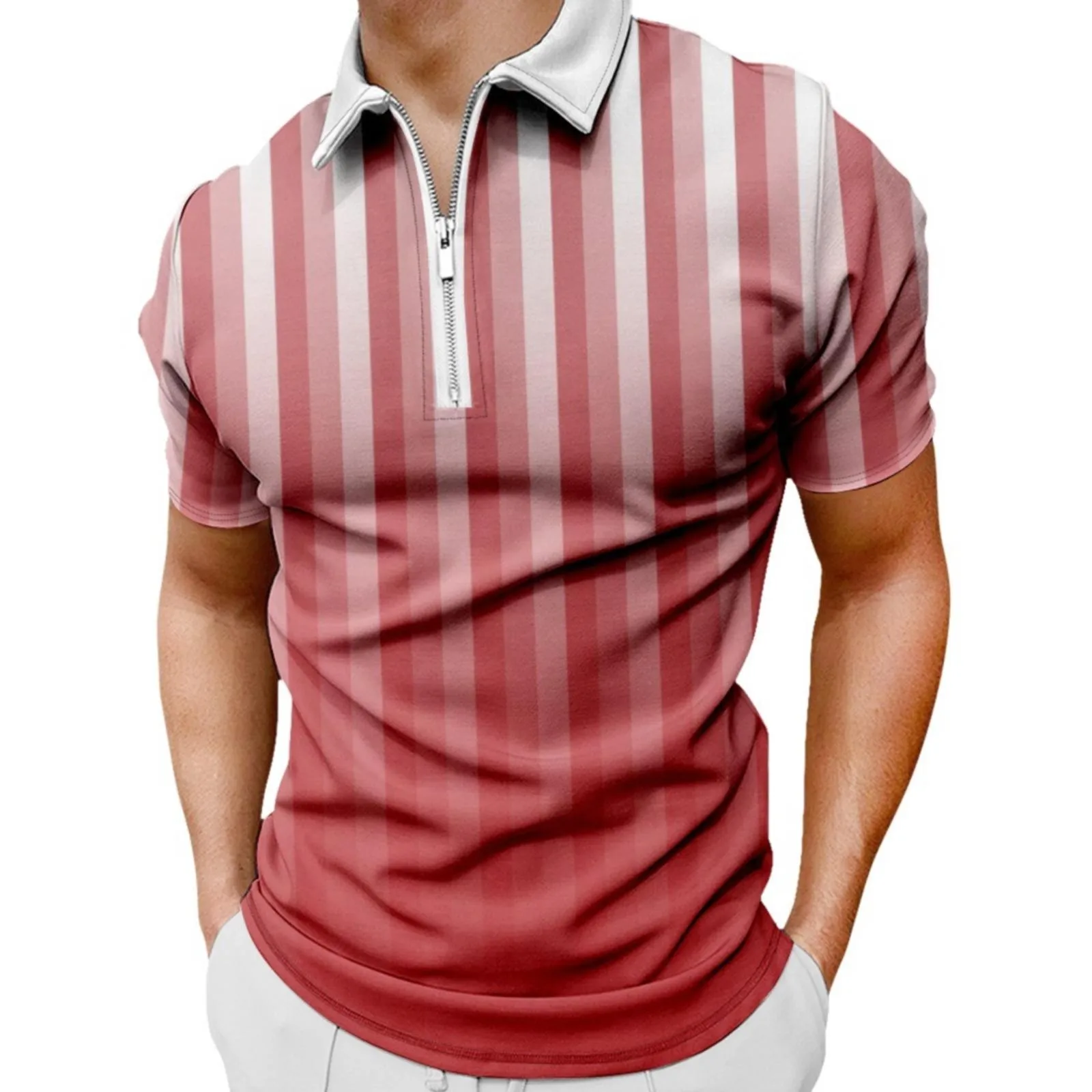 Spring New 3d Printing Fashion Trend Easy To Wear Casual Collar Zipper Men'S Short Sleeve Shirt Loose Social dress shirt
Spring New 3d Printing Fashion Trend Easy To Wear Casual Collar Zipper Men'S Short Sleeve Shirt Loose Social dress shirt