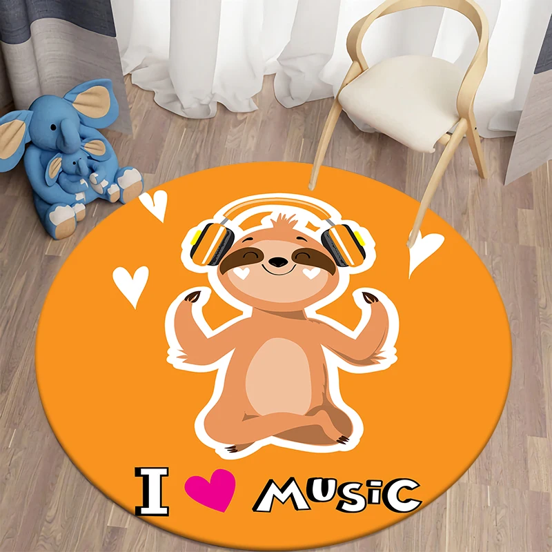 Мультяшный Ленивец, круглый ковер, напольный коврик для гостиной, коврик из полиэстера, игровой коврик, Придверный коврик, коврик для детской комнаты, Декор, коврик для пикника и йоги 
Мультяшный Ленивец, круглый ковер, напольный коврик для гостиной, коврик из полиэстера, игровой коврик, Придверный коврик, коврик для детской комнаты, Декор, коврик для пикника и йоги