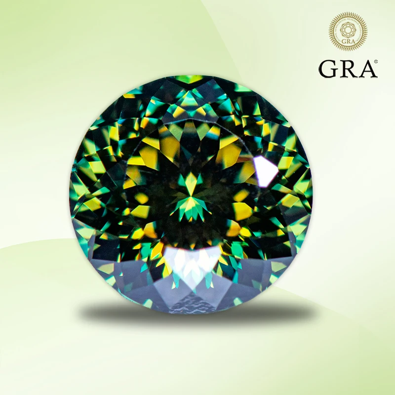 Moissanite Stone Round Shape 100 Faces Cut Yellow Green Natural Color Top Charms Jewelry Making Material with GRA Certificate
Moissanite Stone Round Shape 100 Faces Cut Yellow Green Natural Color Top Charms Jewelry Making Material with GRA Certificate