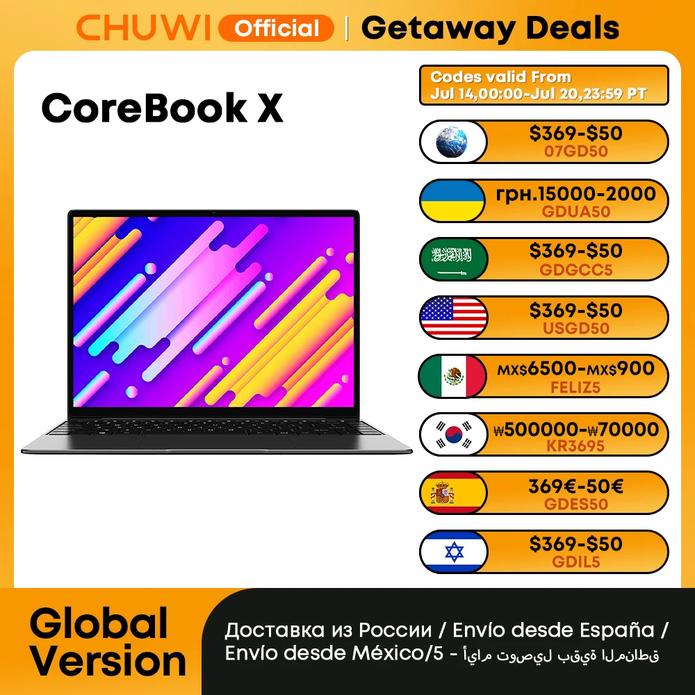CHUWI CoreBook X Core i3 1215U игровой ноутбук 14 дюймов 2160x144 0 разрешение 16 Гб ОЗУ 512 ГБ SSD WiFi6 Windows 11 компьютер ПК
CHUWI CoreBook X Core i3 1215U игровой ноутбук 14 дюймов 2160x144 0 разрешение 16 Гб ОЗУ 512 ГБ SSD WiFi6 Windows 11 компьютер ПК