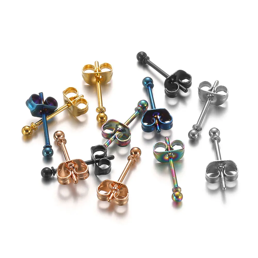 10Pcs Stainless Steel Multicolor Round Ball Punk Stud Earrings for Titanium Steel Jewelry Earrings Gift Bulk
10Pcs Stainless Steel Multicolor Round Ball Punk Stud Earrings for Titanium Steel Jewelry Earrings Gift Bulk