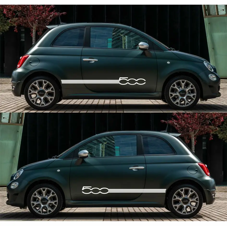 2PCS For Fiat 500 Car Styling Door Side Skirt Long Stripes Graphical Stickers Decals Auto Body Decor Vinyl Film Car Accessories
2PCS For Fiat 500 Car Styling Door Side Skirt Long Stripes Graphical Stickers Decals Auto Body Decor Vinyl Film Car Accessories