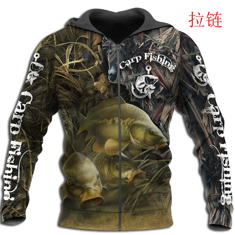 

2024 Fashion Men Hoodie Cool Carp Fishing 3D Printed Harajuku Sweatshirt Unisex Casual Pullover hoodies sudadera hombre