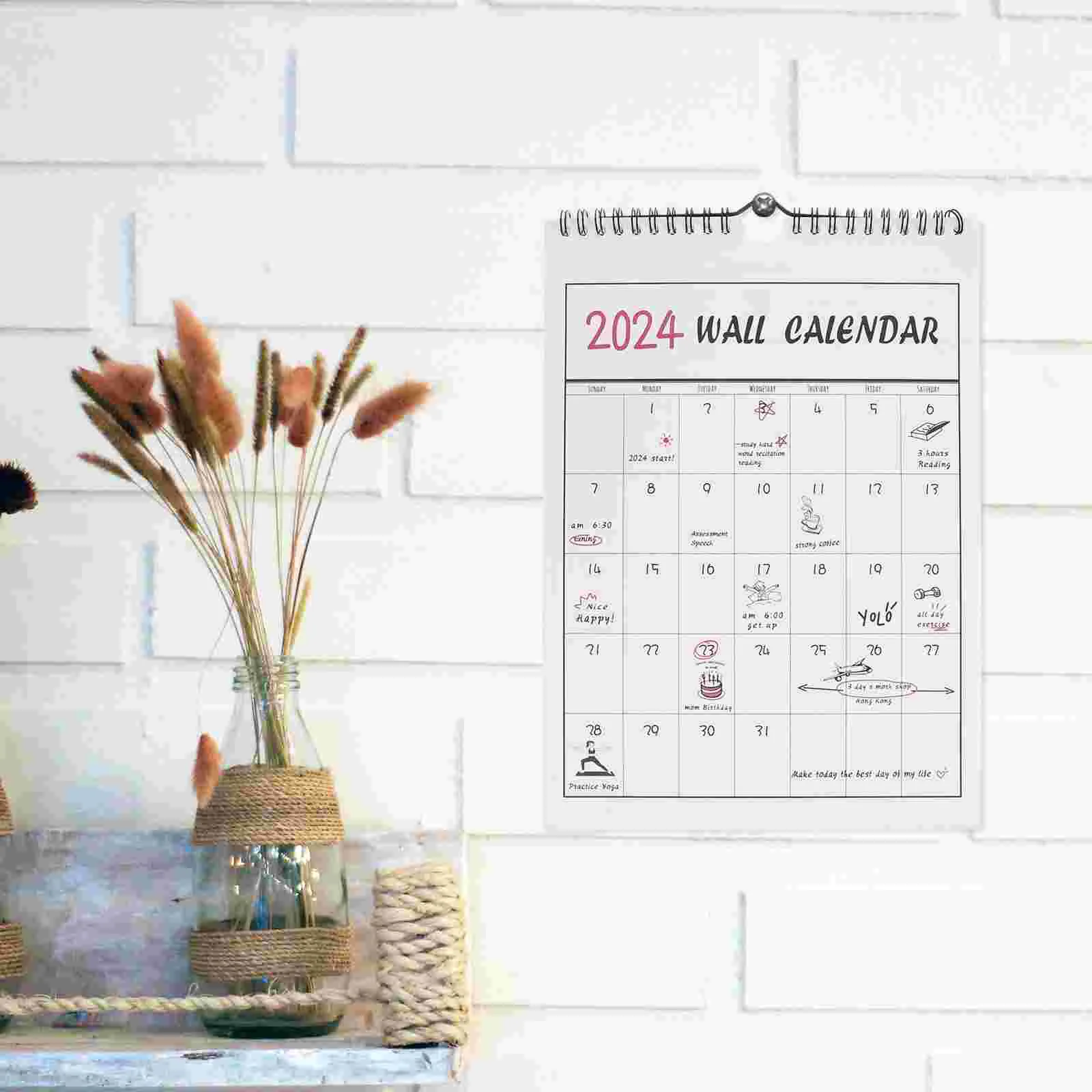Planning Calendar Sturdy Countdown Room Daily Wall Hanging Calendar Home Appointment Hanging for Home Office School
Planning Calendar Sturdy Countdown Room Daily Wall Hanging Calendar Home Appointment Hanging for Home Office School