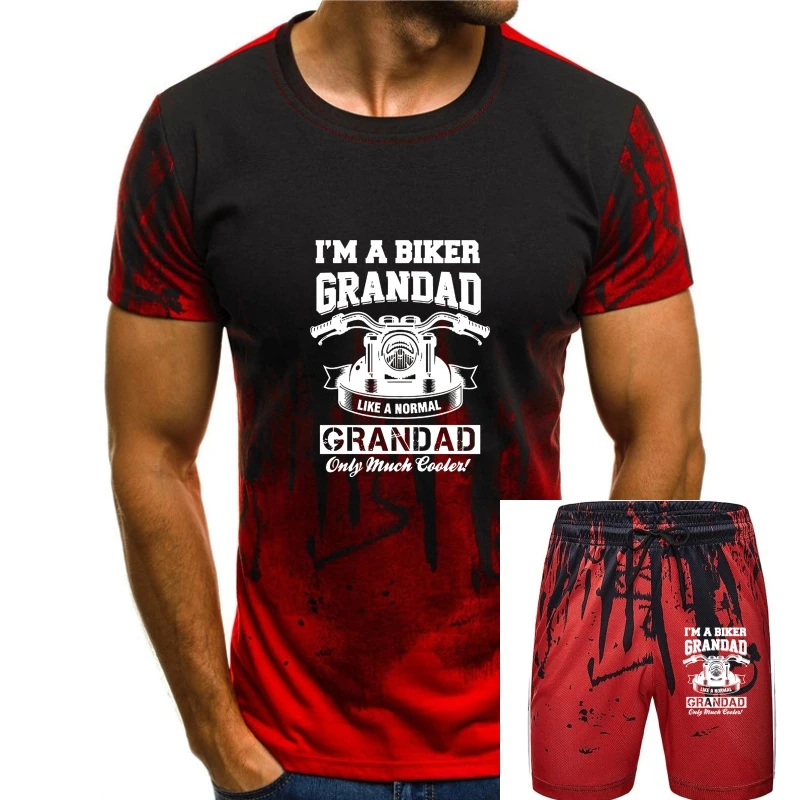 

2019 Summer Fashion Hot Sale Men T Shirt I'm A Biker Grandad Like A Normal Grandad Only Cooler T Shirt Tshirt Mens Womens